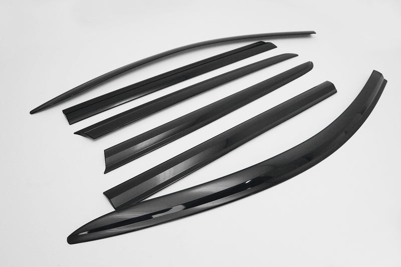Auto Clover Premium Wind Deflectors Set for Mercedes GLC Coupe 2016+ (6 pieces)