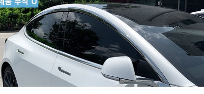 Auto Clover Chrome Wind Deflectors Set for Tesla Model 3 2017+ (4 pieces)