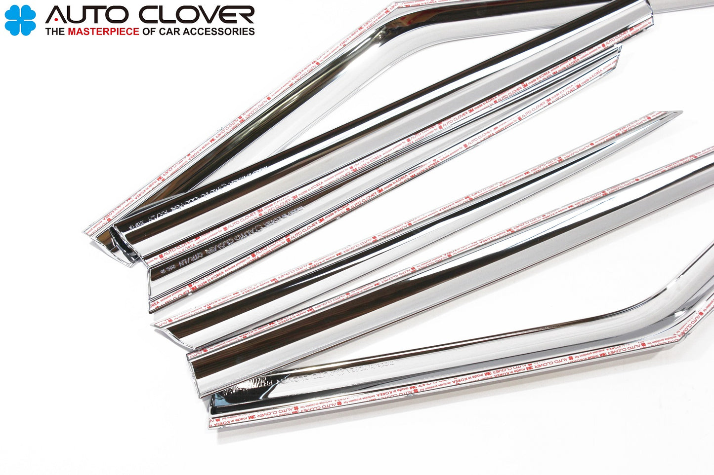 Auto Clover Chrome Wind Deflectors Set for BMW X5 E70 2007 - 2013 (6 pieces)