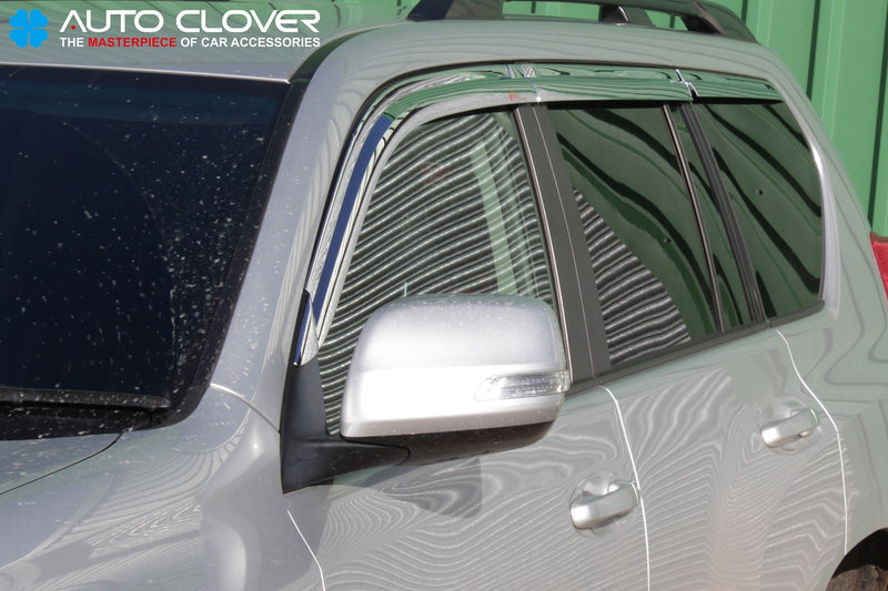 Auto Clover Chrome Wind Deflectors for Toyota Land Cruiser 150 2009+ 6pcs