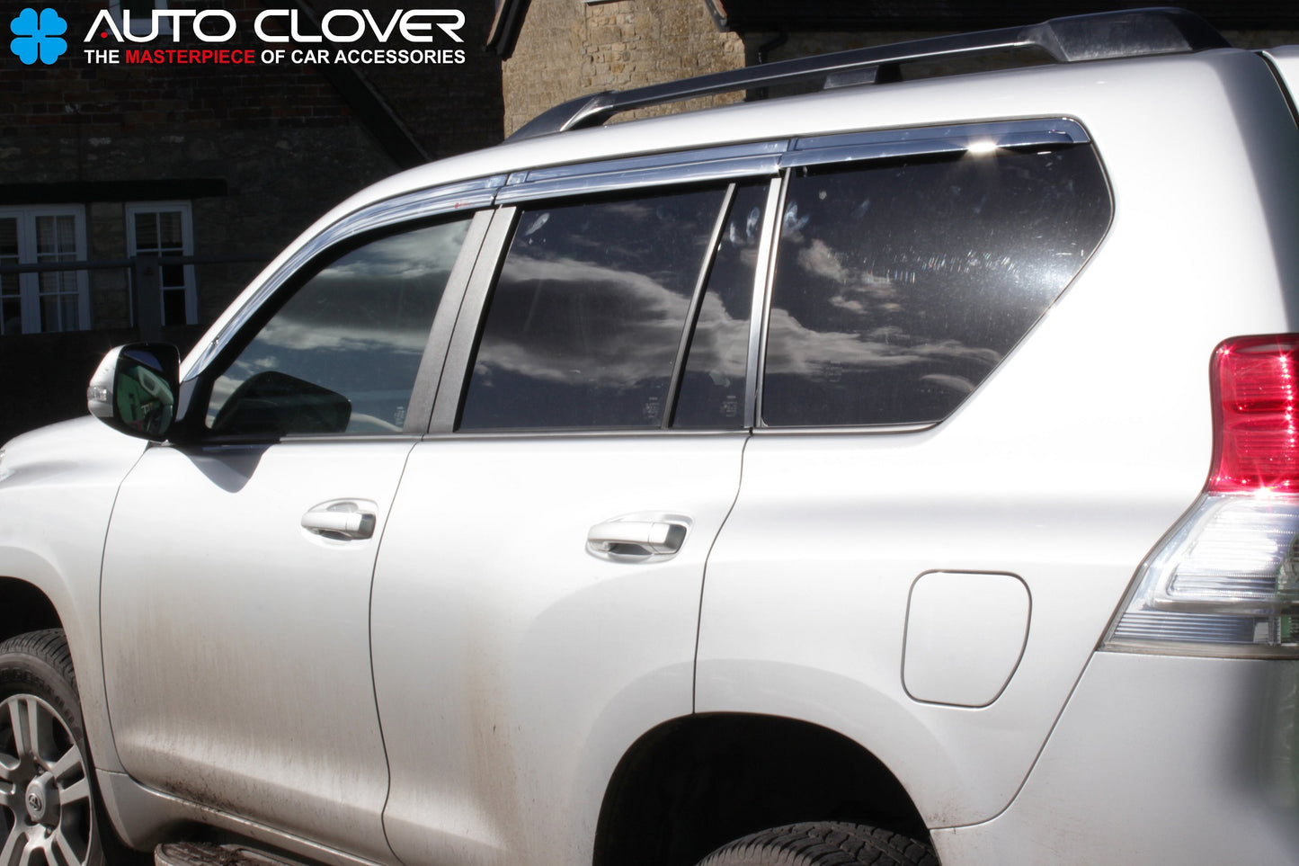 Auto Clover Chrome Wind Deflectors for Toyota Land Cruiser 150 2009+ 6pcs