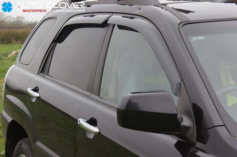 Auto Clover Wind Deflectors Set for Kia Sportage 2005 - 2010 (4 pieces)