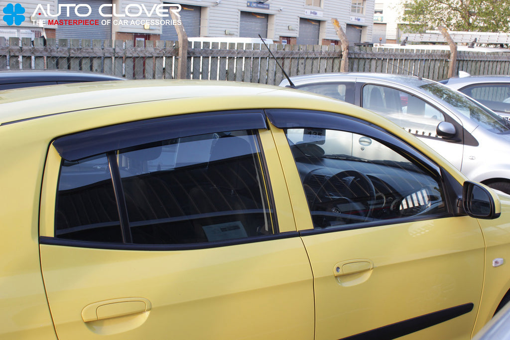 Auto Clover Wind Deflectors Set for Kia Picanto 2010 - 2011 (4 pieces)