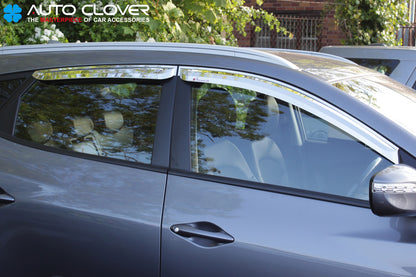 Auto Clover Chrome Wind Deflectors Set for Hyundai IX35 2010 - 2015 (4 pieces)