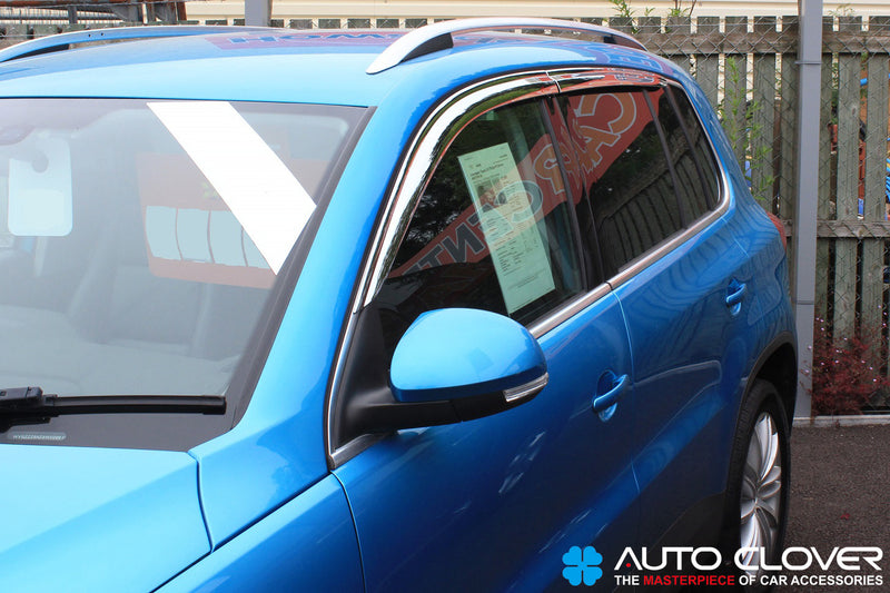 Auto Clover Chrome Wind Deflectors for Volkswagen Tiguan 2007 - 2015 (4 pieces)