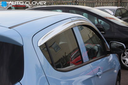 Auto Clover Chrome Wind Deflectors Set for Opel Karl (4 pieces)