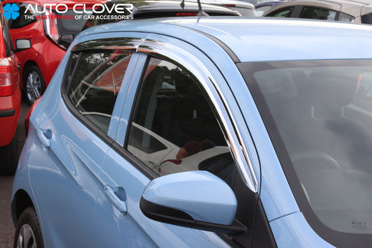 Auto Clover Chrome Wind Deflectors Set for Opel Karl (4 pieces)