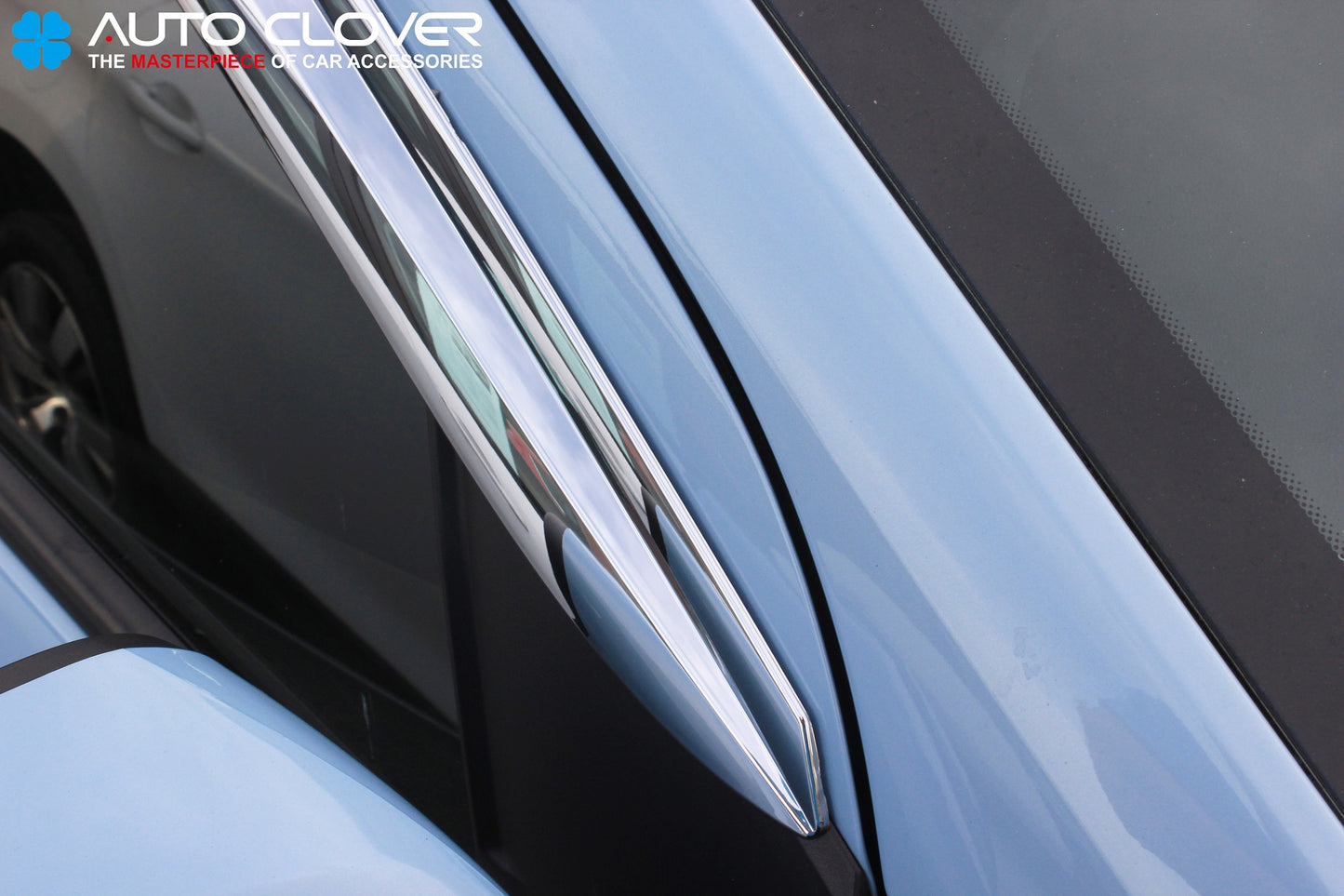 Auto Clover Chrome Wind Deflectors Set for Opel Karl (4 pieces)