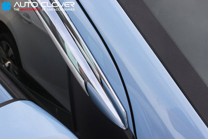 Auto Clover Chrome Wind Deflectors Set for Opel Karl (4 pieces)