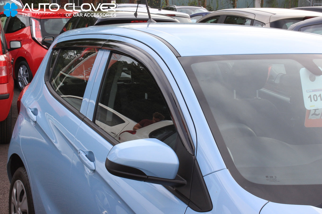 Auto Clover Wind Deflectors Set for Opel Karl (4 pieces)