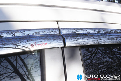 Auto Clover Chrome Wind Deflectors Set for Ford Ecosport  (4 pieces)