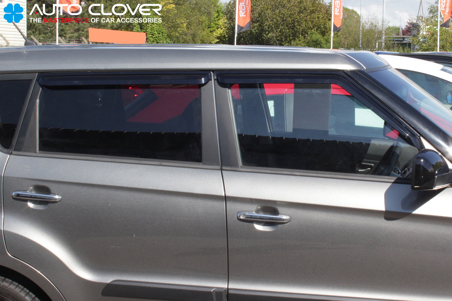 Auto Clover Wind Deflectors Set for Kia Soul 2009 - 2013 (4 pieces)