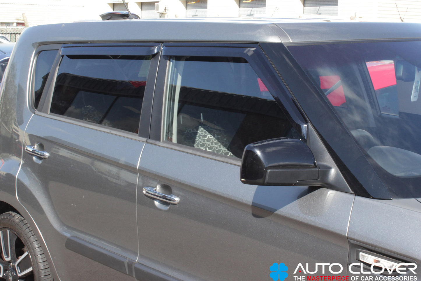 Auto Clover Wind Deflectors Set for Kia Soul 2009 - 2013 (4 pieces)