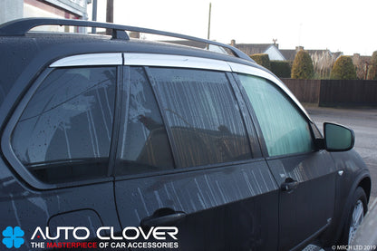 Auto Clover Chrome Wind Deflectors Set for BMW X5 E70 2007 - 2013 (6 pieces)