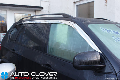 Auto Clover Chrome Wind Deflectors Set for BMW X5 E70 2007 - 2013 (6 pieces)