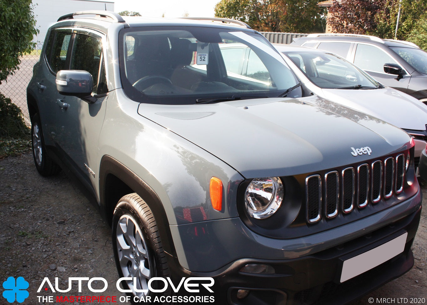 Auto Clover Chrome Wind Deflectors Set for Jeep Renegade 2014+ (4 pieces)