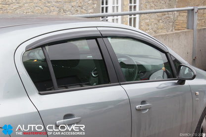 Auto Clover Wind Deflectors Set for Vauxhall Opel Corsa D / E 2006 - 2019 5 Door