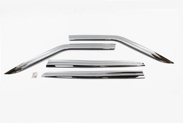 Auto Clover Chrome Wind Deflectors Set for Land Rover Discovery 3 & 4 (4 pieces)