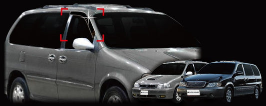 Auto Clover Wind Deflectors Set for Kia Sedona 1998 - 2005 (2 pieces)