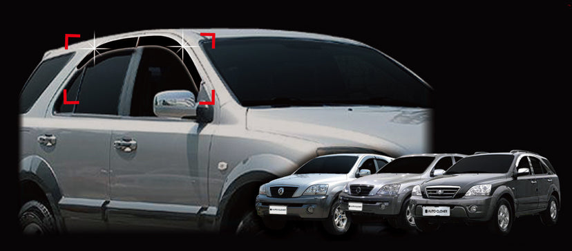 Auto Clover Wind Deflectors Set for Kia Sorento 2003 - 2009 (4 pieces)