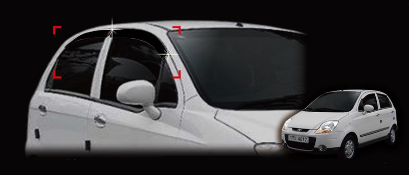 Auto Clover Wind Deflectors Set for Chevrolet Matiz 2005 - 2010 (4 pieces)