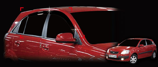 Auto Clover Wind Deflectors Set for Kia Rio 2005 - 2009 (4 pieces)