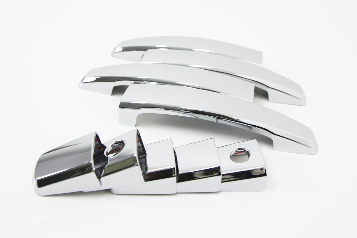 Auto Clover Chrome Exterior Door Handle Trim for Vauxhall Opel Corsa D 2006 - 14