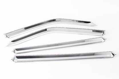 Auto Clover Chrome Wind Deflectors Set for Hyundai Terracan 2001 - 2007 (4 pcs)