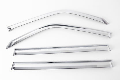 Auto Clover Chrome Wind Deflectors Set for Hyundai Terracan 2001 - 2007 (4 pcs)