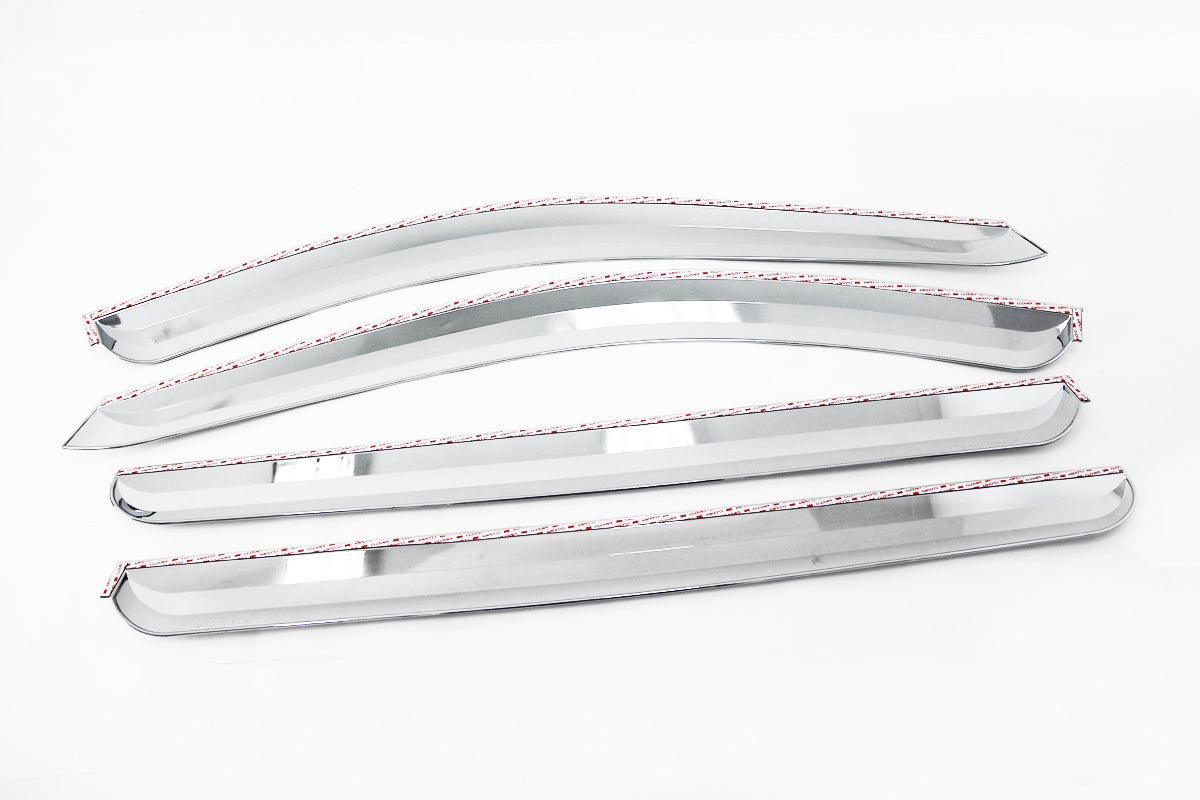 Auto Clover Chrome Wind Deflectors Set for Kia Sorento 2003 - 2009 (4 pieces)