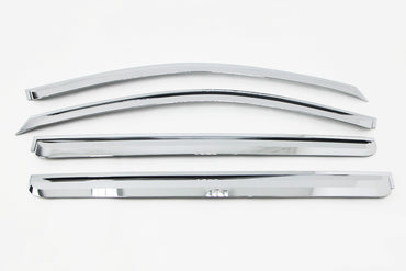 Auto Clover Chrome Wind Deflectors Set for Hyundai Santa Fe 2007 - 2012
