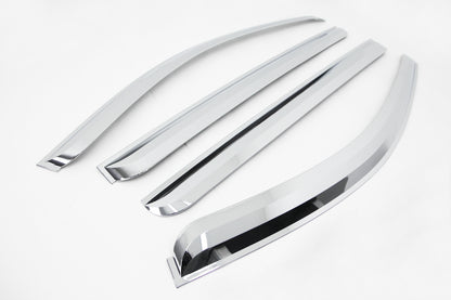Auto Clover Chrome Wind Deflectors Set for Kia Sorento 2003 - 2009 (4 pieces)