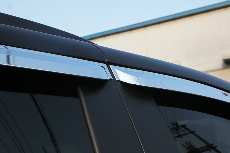 Auto Clover Chrome Wind Deflectors Set for Kia Sedona 2006 - 2014 (4 pieces)