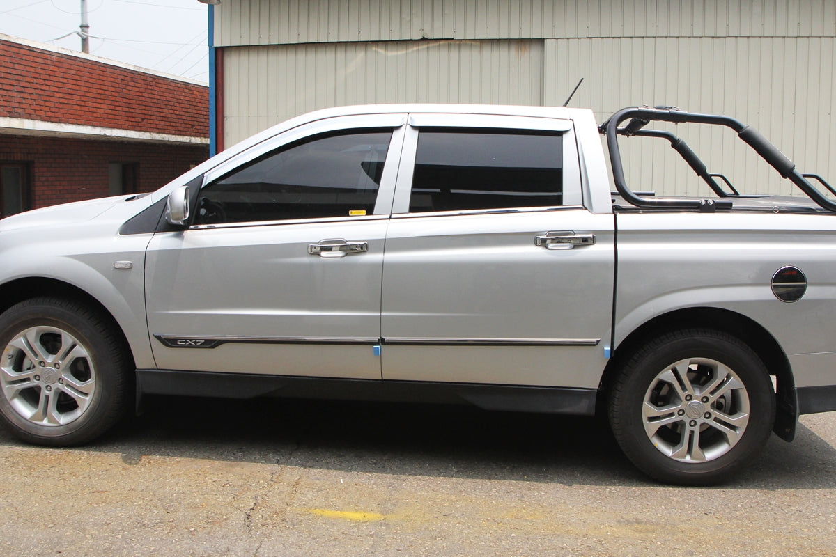 Auto Clover Chrome Wind Deflectors for Ssangyong Korando Sports / Musso 2013-18