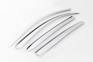Auto Clover Chrome Wind Deflectors Set for Chevrolet Spark 2010 - 2015  (4 pieces)