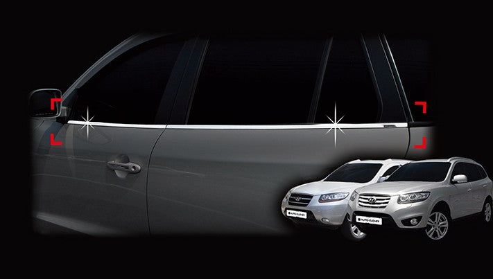 Auto Clover Chrome Side Window Frame Trim Cover for Hyundai Santa Fe 2007 - 2012