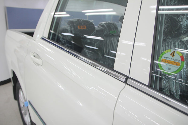 Auto Clover Chrome Window Frame Trim for Ssangyong Korando Sports /Musso 2013-18