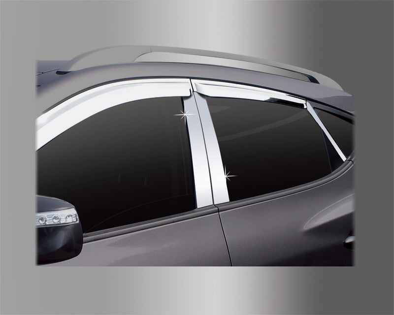 Auto Clover PVC Chrome B Pillar Sticker Trim Set for Hyundai IX35 2010 - 2015
