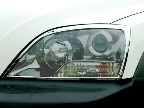 Auto Clover Chrome Headlight Surround Trim Set for Kia Sorento 2003 - 2006