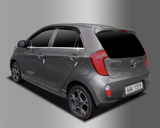 Auto Clover Chrome Side Window Frame Trim Cover Set for Kia Picanto 2012 - 2016