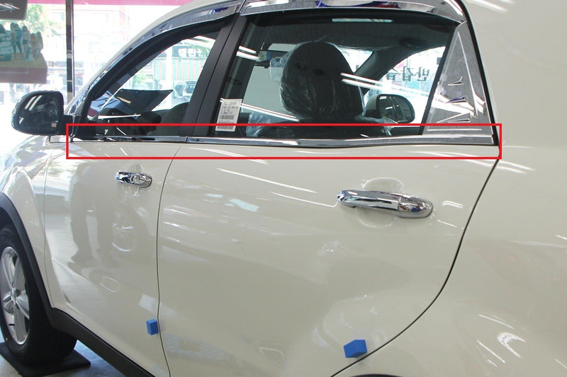 Auto Clover Chrome Side Door Window Frame Trim for Ssangyong Korando C 2011-2019