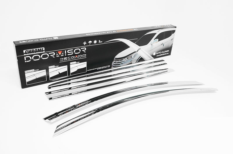 Auto Clover Chrome Wind Deflectors Set for Ssangyong Turismo 2013+ (4 pieces)