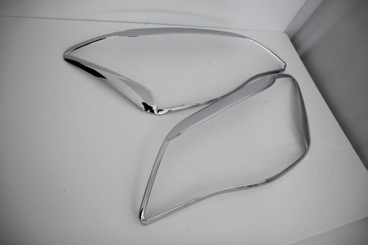 Auto Clover Chrome Headlight Lamp Trim Set for Ssangyong Korando C 2011 - 2013