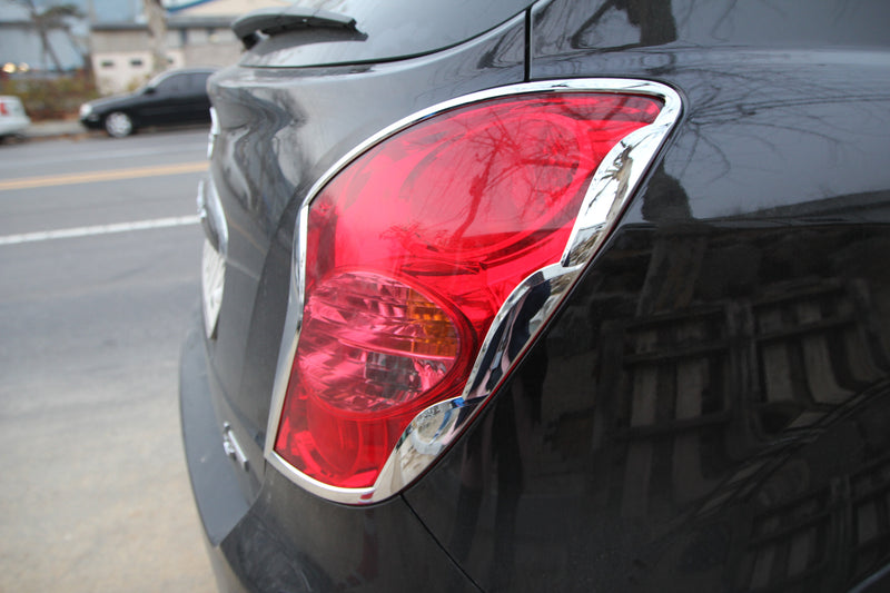Auto Clover Chrome Tail Light Surrounds Trim for Ssangyong Korando C 2011 - 2013