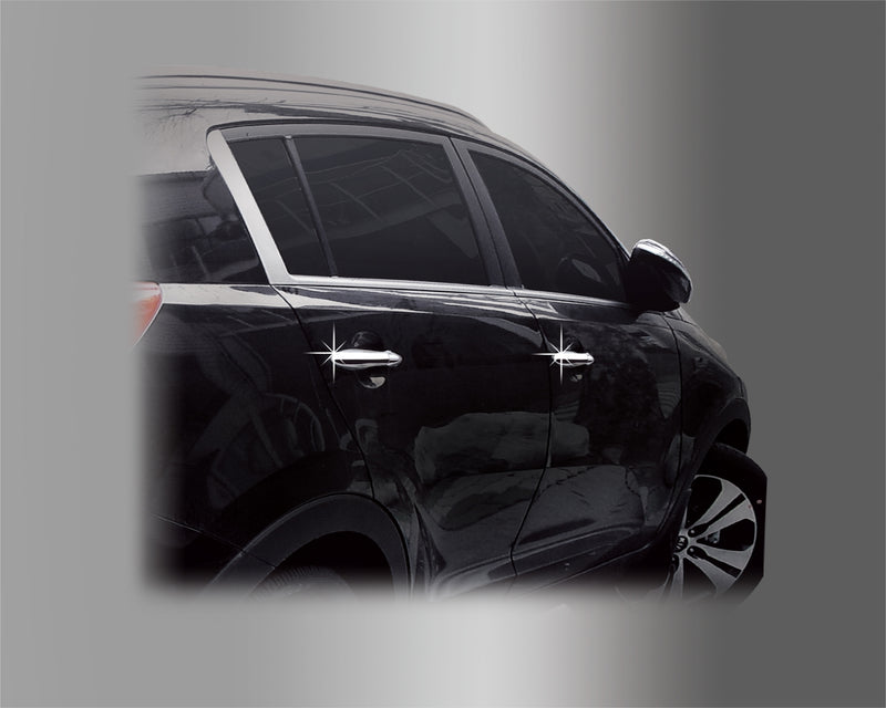 Auto Clover Chrome Exterior Door Handle Covers Trim Set for Kia Sportage 2010 - 2015