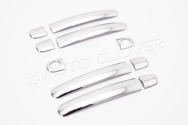 Auto Clover Chrome Door Handle Trim for Seat Ibiza MK 4 Polo MK 5 Skoda Fabia