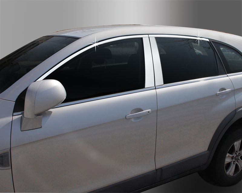 Auto Clover Chrome Side Window Top Frame Trim Set for Vauxhall Opel Antara 2007+