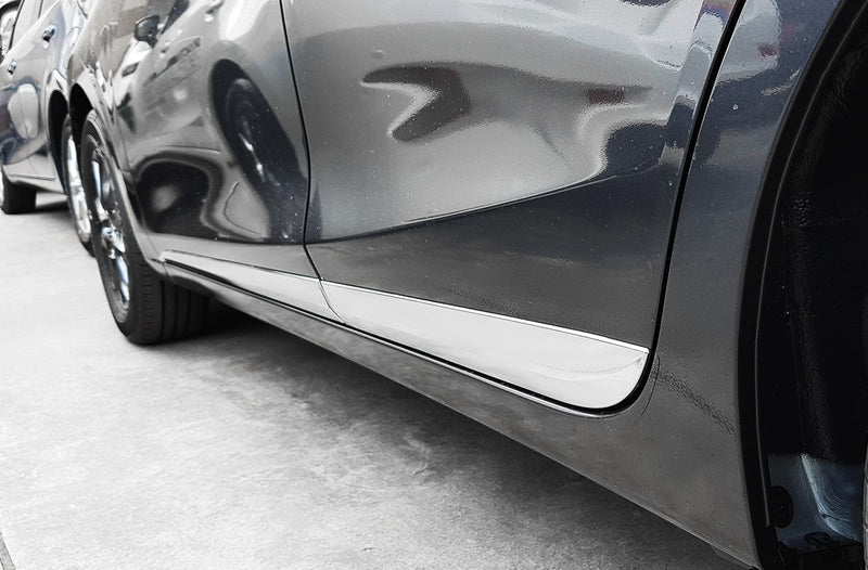 Auto Clover Chrome Side Skirt Door Trim Set for Mazda 2 2014+ MK4 5 Door