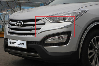 Auto Clover Chrome Front and Rear Bumper Trim for Hyundai Santa Fe 2013 - 2018