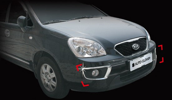 Auto Clover Chrome Front Fog Light Trim Set for Kia Carens 2006 - 2012
